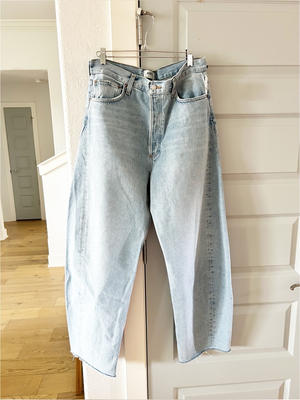 NWT Agolde Luna Pieced Barrel Jeans Void - Picture 3 of 5